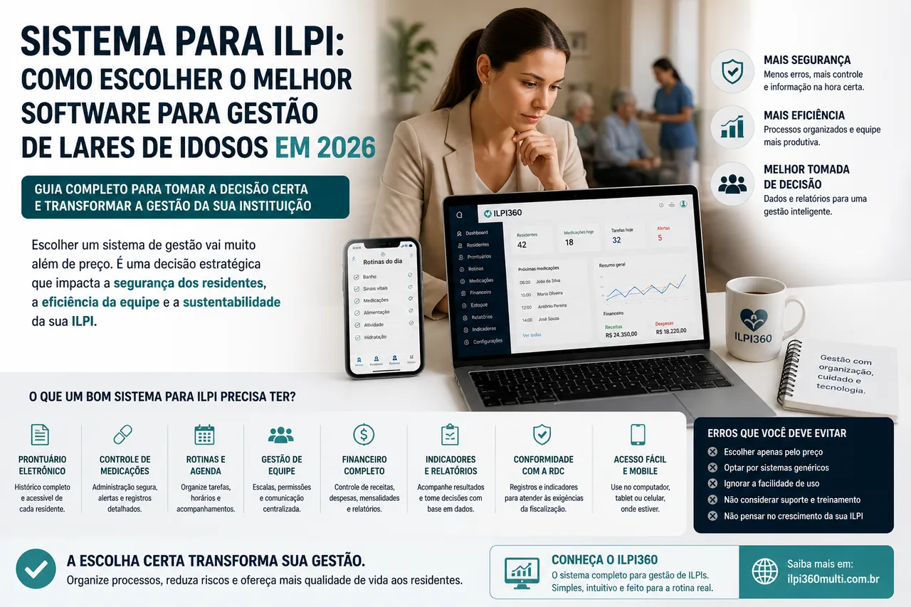 Ilustração do artigo sobre como escolher software de gestão para ILPI